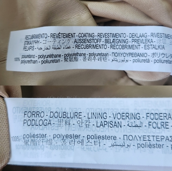 Zara Faux Leather Strapless Bloggers Favorite Back Slit Midi Dress Cream Small - Picture 15 of 16